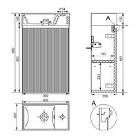Wellsee Тумба под умывальник 2 в 1 WC Area 221803001 (тумба/матовый бежевый, раковина/глянцевый белый, без ножек) Image #10
