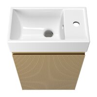 Wellsee Тумба под умывальник 2 в 1 WC Area 221803001 (тумба/матовый бежевый, раковина/глянцевый белый, без ножек) Image #3