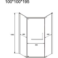 OSK 94-10B-V 100х100х195 (прозрачное) Image #2