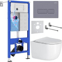 Roxen Vortex в комплекте с инсталляцией StounFix Dual Fresh 6 в 1 966868 (кнопка: серый гранит) Image #1