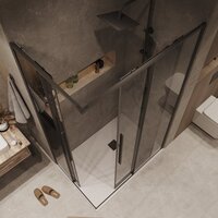 Grossman Galaxy 100x80x195 300.K33.01.1080.21.10 (черный матовый/тонированное стекло) Image #10