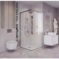 Grossman Cosmo 80x80x195 300.K33.02.8080.10.02 (хром/шиншилла стекло) Image #9