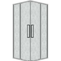 Grossman Cosmo 80x80x195 300.K33.02.8080.10.02 (хром/шиншилла стекло)