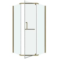 Grossman Pragma 100x100x195 302.K33.03.1010.32.00 (золото сатин/прозрачное стекло) Image #2