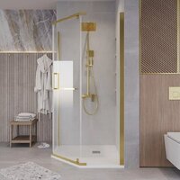 Grossman Pragma 100x100x195 302.K33.03.1010.32.00 (золото сатин/прозрачное стекло) Image #9