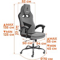 TetChair Arena metalBL (велюр, серый/черный, 29/35) Image #17