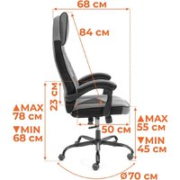 TetChair Arena metalBL (велюр, серый/черный, 29/35) Image #18