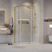 Grossman Galaxy 100x80x195 300.K33.01.1080.32.00 (золото сатин/прозрачное стекло) Image #7