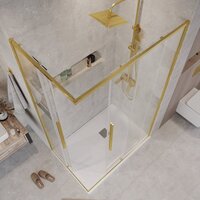 Grossman Galaxy 100x80x195 300.K33.01.1080.32.00 (золото сатин/прозрачное стекло) Image #10