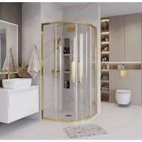 Grossman Cosmo 90x90x195 301.K33.02.9090.32.00 (золото сатин/прозрачное стекло) Image #8