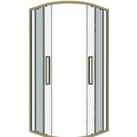 Grossman Cosmo 90x90x195 301.K33.02.9090.32.00 (золото сатин/прозрачное стекло) Image #2