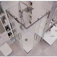 Grossman Cosmo 80x80x195 300.K33.02.8080.10.00 (хром/прозрачное стекло) Image #10