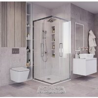 Grossman Cosmo 80x80x195 300.K33.02.8080.10.00 (хром/прозрачное стекло) Image #7