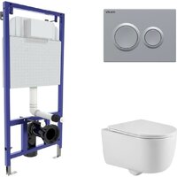 Berges Wasserhaus Tornas Rimless + Visam Slim 525 EX-043414 (с кнопкой, с сиденьем)