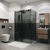 Grossman Classic 160x90x195 120.K33.04.1690.21.10 (черный матовый/стекло тонированное) Image #7