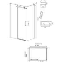 Grossman Classic 160x90x195 120.K33.04.1690.21.10 (черный матовый/стекло тонированное) Image #10