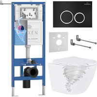 Roxen Antares Tornado Long в комплекте с инсталляцией StounFix Dual Fresh 6 в 1 868424 (кнопка: черный матовая) Image #1