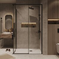 Grossman Galaxy 100x80x195 300.K33.01.1080.42.00 (графит сатин/прозрачное стекло) Image #5