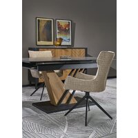 Halmar Volant 140-180/90/76 (черный мрамор/дуб золотой) Image #6