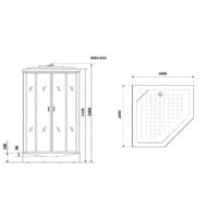 Niagara NG-6002-01D 100x100x210 (прозрачное стекло) Image #2