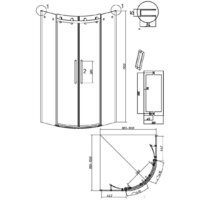 Grossman Classic 100x100x195 301.K33.04.1010.10.00 (хром/прозрачное стекло) Image #11