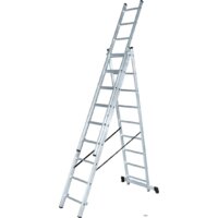 Новая высота NV 123 алюминиевая трёхсекционная 3x5 ступеней Image #2