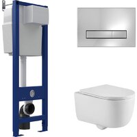 Berges Wasserhaus Tornas Rimless + Atom 410 АТ-043330 (с кнопкой Atom Line хром глянец)