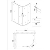 Niagara NG-6821-08 120x80x195 (черныйпрозрачное стекло) Image #4