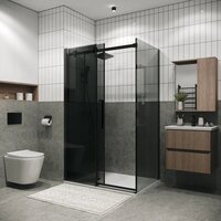 Grossman Classic 160x80x195 120.K33.04.1680.21.10 (черный матовый/стекло тонированное) Image #9