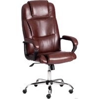 TetChair Bergamo (хром/экокожа коричневый)