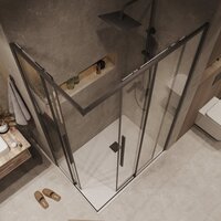 Grossman Galaxy 100x90x195 300.K33.01.1090.21.00 (черный матовый/прозрачное стекло) Image #10