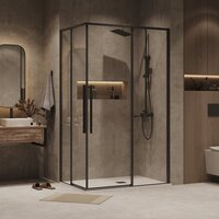 Grossman Galaxy 100x90x195 300.K33.01.1090.21.00 (черный матовый/прозрачное стекло) Image #7