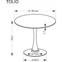 Halmar Tolio 90/76 (травертин/кашемир) Image #14