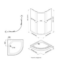 Triton Альфа Блэк 100х100 (прозрачное стекло) Image #2