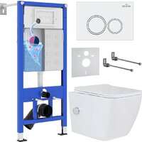 Roxen Cube Bidet One Rimless 6 в 1 StounFix Dual Fresh 506235 (кнопка: белый глянец)