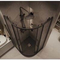 Grossman Cosmo 90x90x195 301.K33.02.9090.21.02 (черный матовый/шиншилла стекло) Image #10