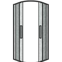 Grossman Cosmo 90x90x195 301.K33.02.9090.21.02 (черный матовый/шиншилла стекло) Image #2