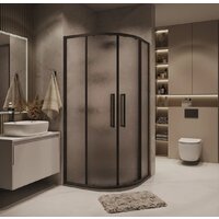 Grossman Cosmo 90x90x195 301.K33.02.9090.21.02 (черный матовый/шиншилла стекло) Image #8