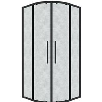 Grossman Cosmo 90x90x195 301.K33.02.9090.21.02 (черный матовый/шиншилла стекло) Image #1