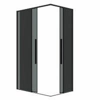 Grossman Galaxy 100x70x195 300.K33.01.1070.21.10 (черный матовый/тонированное стекло) Image #2