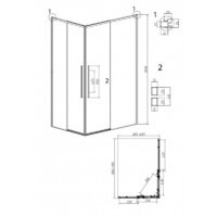 Grossman Galaxy 100x70x195 300.K33.01.1070.21.10 (черный матовый/тонированное стекло) Image #11