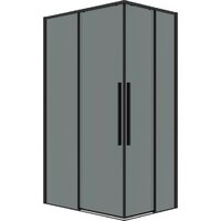 Grossman Galaxy 100x70x195 300.K33.01.1070.21.10 (черный матовый/тонированное стекло)