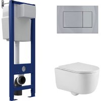 Berges Wasserhaus Tornas Rimless + Atom 410 АТ-043332 (с кнопкой Atom хром глянец)