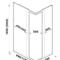 Triton Вента Блэк А1 100х80 (прозрачное стекло) Image #2