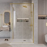 Grossman Galaxy 100x90x195 300.K33.01.1090.32.00 (золото сатин/прозрачное стекло) Image #9