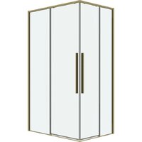 Grossman Galaxy 100x90x195 300.K33.01.1090.32.00 (золото сатин/прозрачное стекло) Image #1