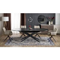 Halmar Sandro 180-240/100/76 (черный/черный)