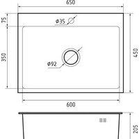 GranFest Metal нержавеющая сталь AISI 304 PVD GF-6545 Графит (с сифоном) Image #4