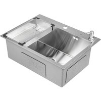 Saniteco 6045 + Spike F9S07000 (хром, с сифоном, дозатором и коландером) Image #6