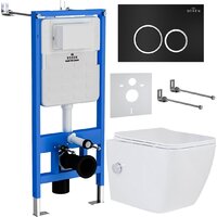Roxen Cube Bidet One Rimless 6 в 1 StounFix Dual Fresh 508149 (кнопка: черный матовый) Image #2